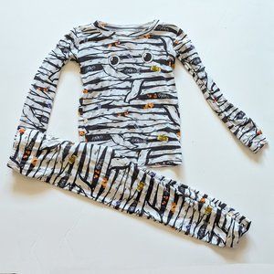 Unisex Halloween Mummy Snug Fit Cotton Pajamas - White PLAY 5T
